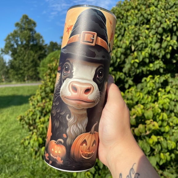 20oz glow in the dark stainless steel tumbler with lid and straw - Picture 1 of 2